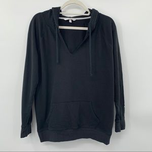 Victoria's Secret Pull Over Hooded Sweatshirt Size S Black